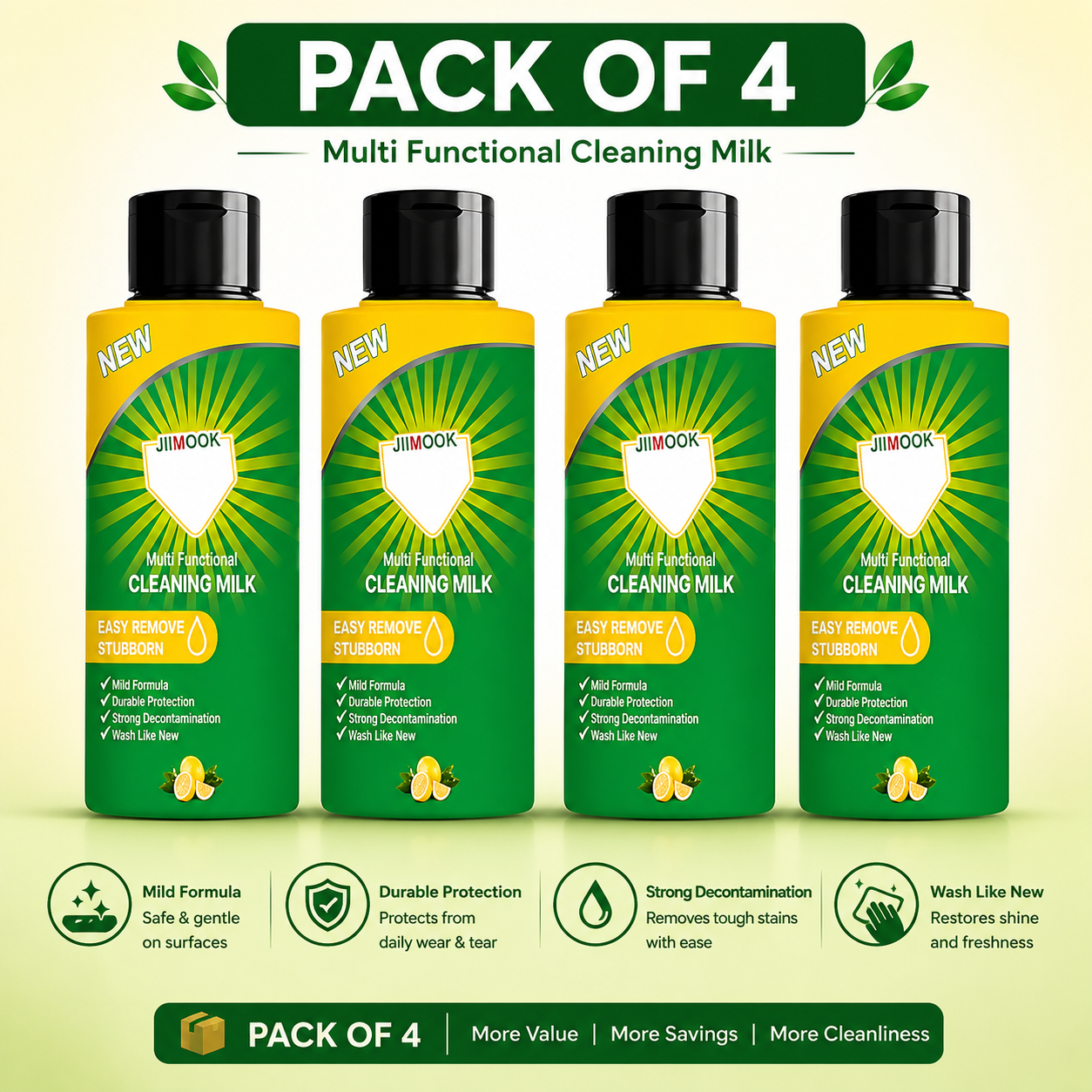 Multifunctional Cleaning Milk Pack of 4- 100ml each
