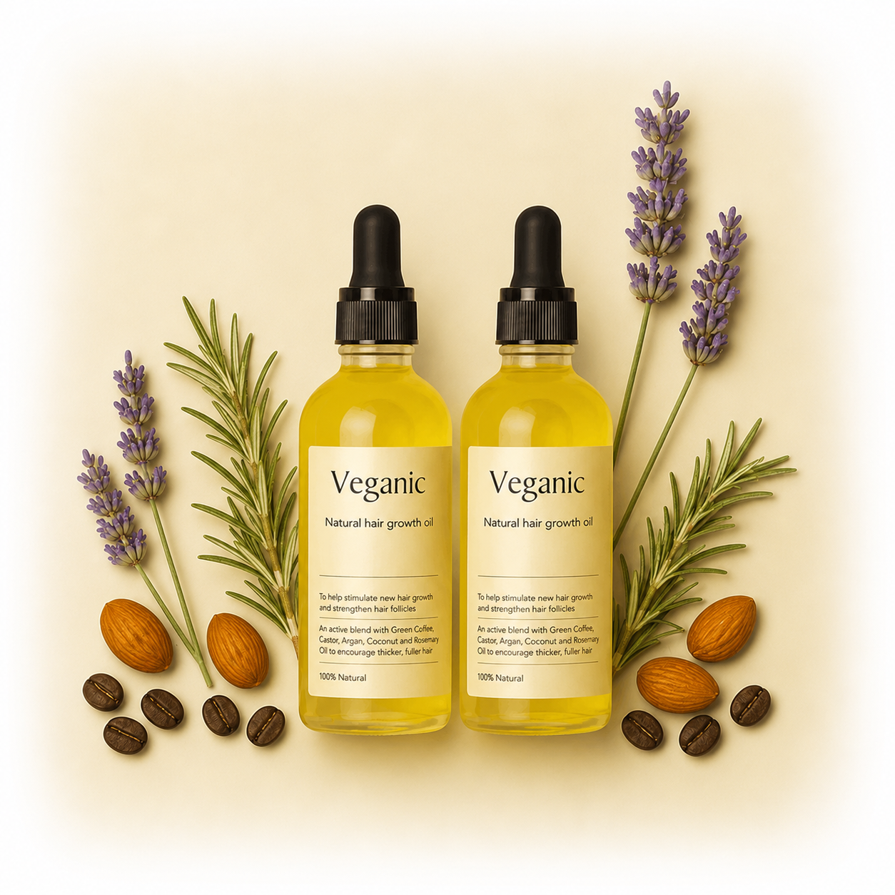 Veganic Natural Hair Growth Oil Pack Of 2