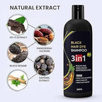 AI Black hair dye shampoo 3in1(pack 2)
