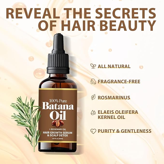 Batana Oil with Rosemary for Hair Growth 30ml each pack of 2