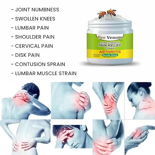 Bee Venom Ultra Strength Pain Relief Cream 100gram (Pack of 2)