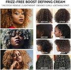 Black Castor Oil Curling Cream - Curl Enhancer & Frizz Control For Curly Hair, Defines Curls Styling Cream 50ml each pack of 2