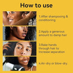 Black Castor Oil Curling Cream - Curl Enhancer & Frizz Control For Curly Hair, Defines Curls Styling Cream 50ml each pack of 2