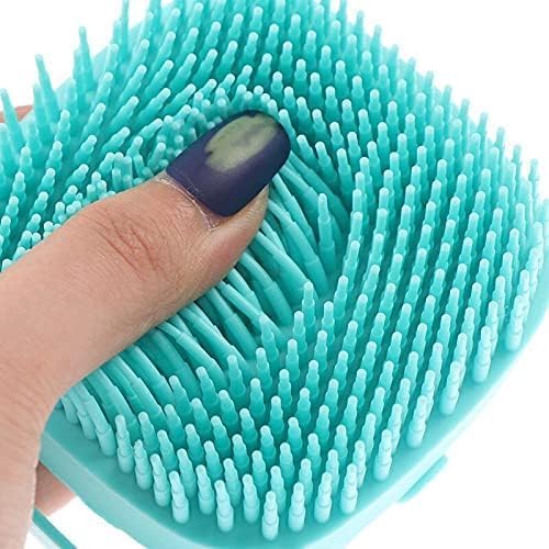 Body Scrubber with Soap Dispenser Brush, Silicone Exfoliating Brushes pack of 2 (random color)