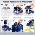 Cordless Fruit Skin Remover for Small Fruits, Easy Peeling Kitchen Tool 1PC