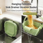 Foldable Hanging Kitchen Sink Strainer Basket (MULTICOLOR)
