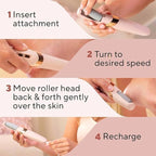 Hanglow Electric Callus Remover for Feet – Rechargeable Foot Dead Skin Remover with 2 Roller Heads PACK OF 1