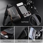 Multifunction Waterproff Sling Bag, USB Charging Sport Sling Anti-Theft Shoulder Bags