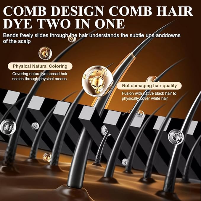 New 2 in 1 Hair Color Stick Hair Dye Stick Comb (Black, 20 gm)