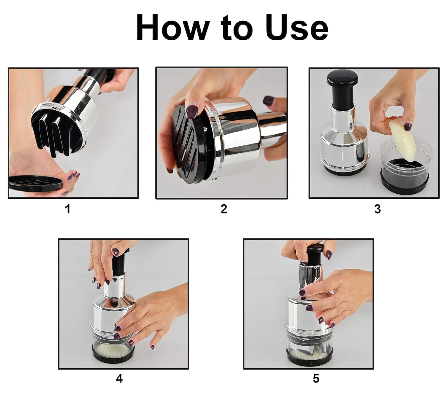 Onion Garlic Hand Press Chopper
