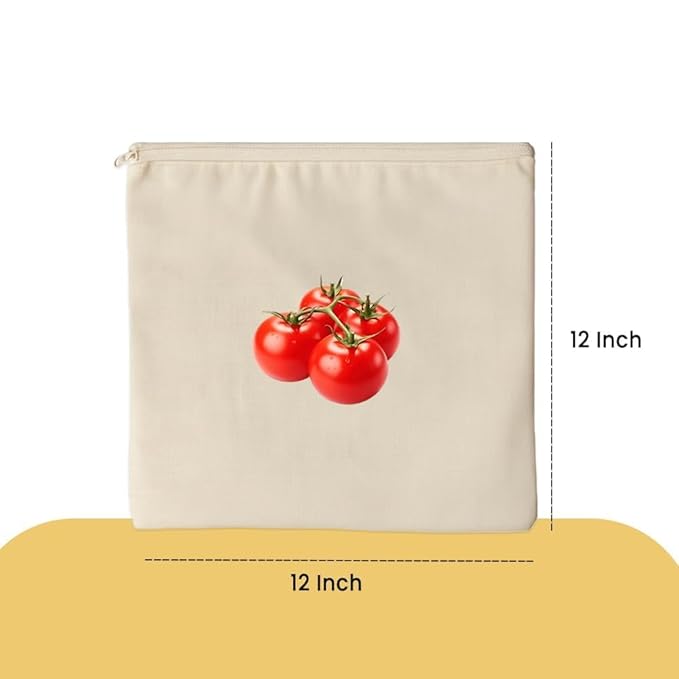 Reusable Cotton Vegetable Storage Bags for Fridge