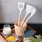 Silicone Spatula Set Non-Stick Heat-Resistant Spatulas With Wooden Handle (PACK OF 3)