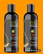 AI Black hair dye shampoo 3in1(pack 2)
