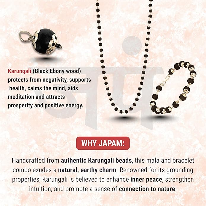 karungali mala and  bracelet combo set