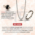 karungali mala and  bracelet combo set